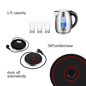 Aigostar Queen 30CDZ - Bollitore elettrico in acciaio inossidabile con... - Ilgrandebazar