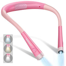 Carica l'immagine nel visualizzatore di Gallery, Glocusent Lampada LED da Lettura, Luce per Lettura a Letto, 3 Colori, 6 Pink