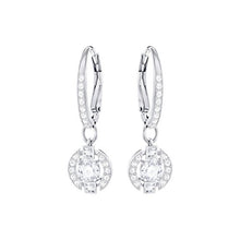 Carica l&#39;immagine nel visualizzatore di Gallery, Swarovski Orecchini A Buco Sparkling Dance Round, Cristallo Bianco, Rodiati,... - Ilgrandebazar