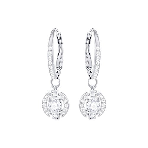 Swarovski Orecchini A Buco Sparkling Dance Round, Cristallo Bianco, Rodiati,... - Ilgrandebazar