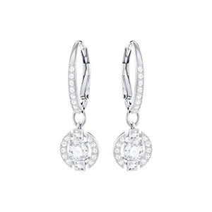 Swarovski Orecchini A Buco Sparkling Dance Round, Cristallo Bianco, Rodiati,... - Ilgrandebazar