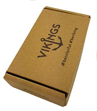 Carica l&#39;immagine nel visualizzatore di Gallery, Vikings - Set di 2 bracciali in Pelle con Ancora e Cannonball Nero/Argento - Ilgrandebazar