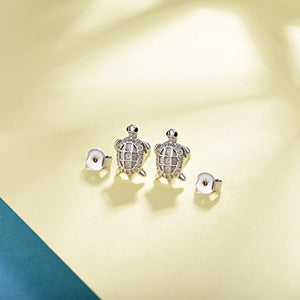 SILVERCUTE Donna Orecchini a Lobo Albero di 08 Tartaruga Marinara - Argento