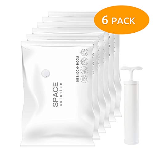 Space solution Sacchetti Sottovuoto Vestiti, Salvaspazio 6 Pezzi - Ilgrandebazar
