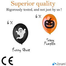 Carica l&#39;immagine nel visualizzatore di Gallery, Jonami Decorazioni Halloween Casa XXL - Festone Happy Halloween, Festoni, Palloncini, Ragnatela, Pipistrelli 3D, Scheletro Articolato, Straccio Raccapricciante Nero Panno di Stoffa Spaventoso