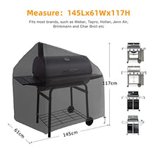 Carica l'immagine nel visualizzatore di Gallery, IZUKU Copertura Barbecue Impermeabile Telo Protettivo per BBQ Grill Anti Pioggia Polvere Sole Neve Tessuto Oxford 145x61x117cm (PRO)