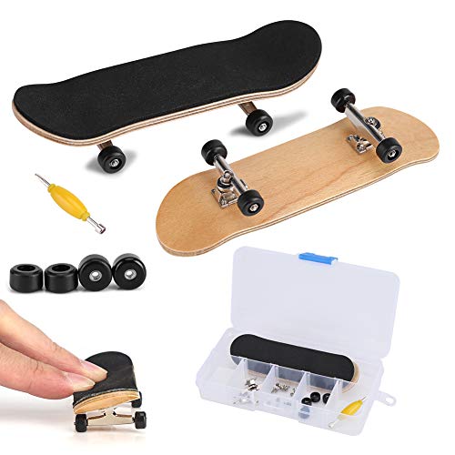 Skateboard Finger da Dito, Mini Lega Professionale in Acero di Legno Nero