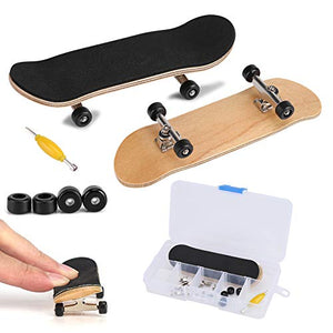 Skateboard Finger da Dito, Mini Lega Professionale in Acero di Legno Nero