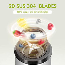 Carica l&#39;immagine nel visualizzatore di Gallery, Aigostar Baron – Frullatore portatile 2 in 1 per frutta e verdura. 350W e...