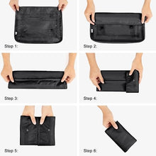 Carica l'immagine nel visualizzatore di Gallery, MURISE 8 Pezzi Packing Cubes, Organizer Valigia, Organizzatore per Valigia per Vacanze e Viaggi, Organizer Valigie Set, Viaggio Accessori Utili - Nero