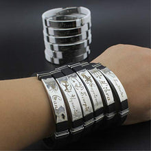Carica l&#39;immagine nel visualizzatore di Gallery, ODETOJOY Nera Costellazione Scorpione Bracciale Uomo Acciaio Inossidabile Segno Zodiacale 12 Zodiaci bracciali Silicone astrologia Oroscopo (Acquario)