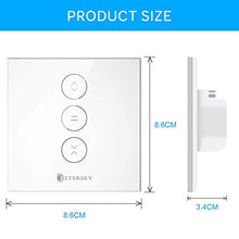 Carica l'immagine nel visualizzatore di Gallery, Interruttore WiFi per Tapparelle, Etersky Touch Switch Smart per Motori per Tapparelle, Controllo Vocale Funziona con Alexa e Google Home, Controllo Remoto compatibile con iOS/Android [N filo Needed]