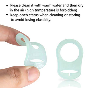Clip per ciuccio e Silicone Pulsante Anello, Annhao Catenella Ciuccio Clip... - Ilgrandebazar