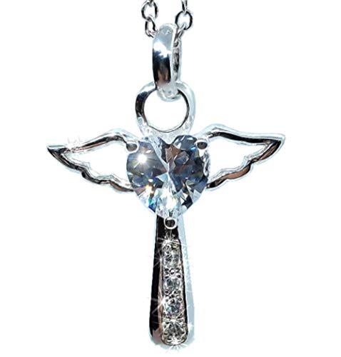 Collana Donna Argento 925 di Karen D Gioielli Ciondolo croce Zircone White - Ilgrandebazar