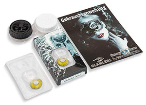 Meralens Lenti a Contatto Colorate Lupo Giallo Yellow Lenses Werewolf - Ilgrandebazar
