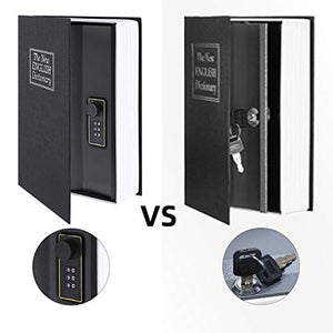 Ohuhu Cassaforte a Forma di Libro con Lucchetto a Combinazione Nero - Ilgrandebazar