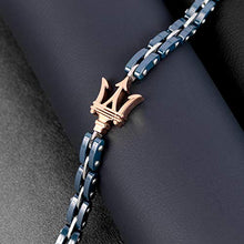Carica l&#39;immagine nel visualizzatore di Gallery, Bracciale da uomo, Collezione Maserati Jewels, in acciaio e ceramica -... - Ilgrandebazar