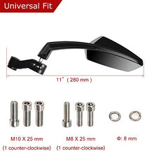 Carica l&#39;immagine nel visualizzatore di Gallery, Evermotor Universal retrovisori specchio Specchietto per moto con marchio 2x... - Ilgrandebazar