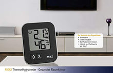 Carica l&#39;immagine nel visualizzatore di Gallery, TFA 30.5026.01 Moxx Digital Thermo-Hygrometer-Black, Nero, 1 Confezione - Ilgrandebazar