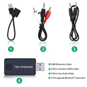 Trasmettitore Bluetooth per cuffie TV PC MP3/MP4, Wireless TX-9 - Ilgrandebazar