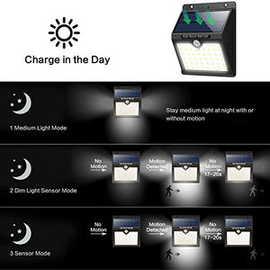 Luce Solare Esterno, Yacikos 【180° Super Luminoso-4 Pezzi】46 LED Lampada... - Ilgrandebazar