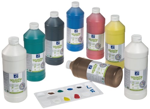 Lefranc Bourgeois - Assortimento Tempera 8 Flaconi da 1 L - Ilgrandebazar