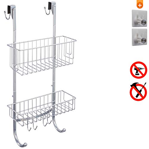 Mensola Doccia da Appendere Chromo – 2X scaffali – 59,3 x 22,6 x 11 cm