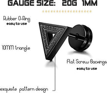 Carica l&#39;immagine nel visualizzatore di Gallery, LOLIAS 4 Paia Acciaio Inossidabile Orecchini Triangolo per A,4pairs Black - Ilgrandebazar