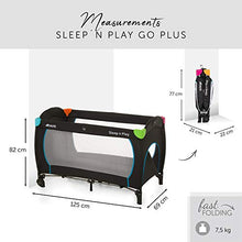 Carica l&#39;immagine nel visualizzatore di Gallery, Hauck Sleep N Play Go Plus Lettino da Viaggio, 120 x 60 cm per multi black