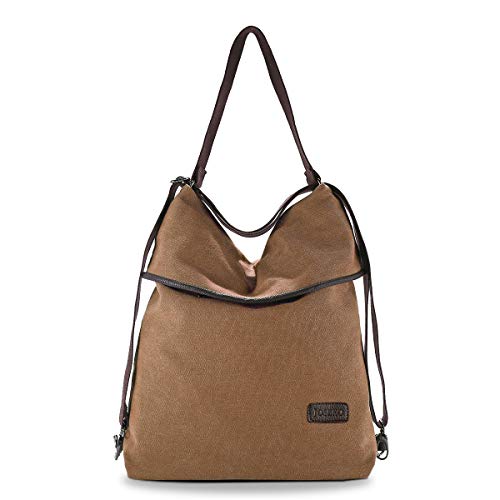 JOSEKO Zaino Casual per Donna, Borse a Spalla 12,99 x 5,11 x 16,53, Cachi