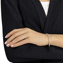 Carica l'immagine nel visualizzatore di Gallery, Swarovski Bracciale Emily Tennis, Cristallo Bianco, Rodiato, da Donna - Ilgrandebazar