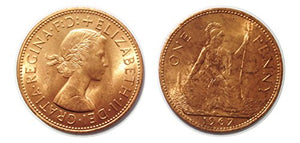 Monete da collezione - 2 One monete penny dal 1967