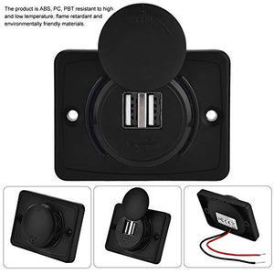Presa usb auto, di ricarica per caricabatterie con porta USB ABS...