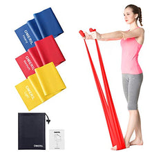 Carica l&#39;immagine nel visualizzatore di Gallery, OMERIL Bande Elastiche Fitness (3 Pezzi), 2 m/ 1,5 m Fasce con 3...