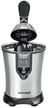 Carica l'immagine nel visualizzatore di Gallery, Concept Hausgeräte CE3520 Spremiagrumi elettrico, con braccio a leva, 750 ml, 160 W, Acciaio inox/Nero