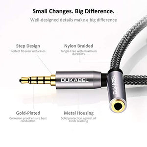 DuKabel Cuffie Cavo Prolunga 3,5mm Maschio a Femmina (TRRS 4-poli) 2.4m