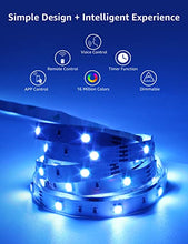 Carica l'immagine nel visualizzatore di Gallery, LE Striscia LED RGB 5M WiFi Intelligente, Striscia di Luci LED 16 Milioni Colori, Controllo da APP e Telecomando, Compatibile con Alexa/Google Home, Smart Strisce LED per TV, Bar, Feste, Casa