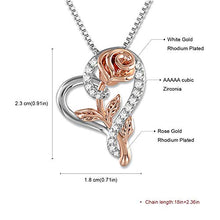Carica l&#39;immagine nel visualizzatore di Gallery, SNZM Collana di Fiori Rosa per Le Donne Gioielli Rose Gold - Ilgrandebazar