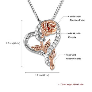 SNZM Collana di Fiori Rosa per Le Donne Gioielli Rose Gold - Ilgrandebazar