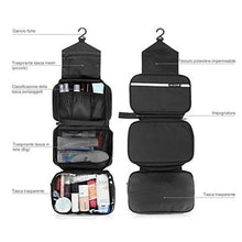 Carica l&#39;immagine nel visualizzatore di Gallery, GHB Beauty Case da Viaggio Borsa Toilette Cosmetico Bag Impemeabile Nero