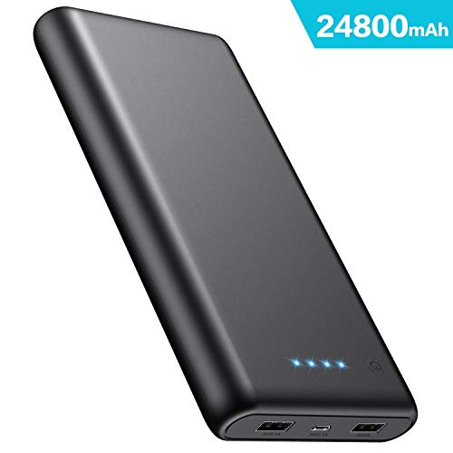 iPosible Power Bank 24800mAh, Caricabatterie Portatile 2 USB Porte, Nero - Ilgrandebazar