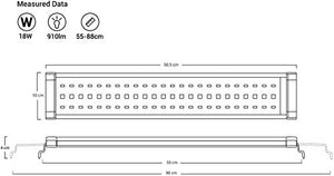 NICREW LED RGB Luce dell'Acquario, 24/7 Illuminazione per 55 - 88 cm