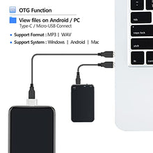 Carica l&#39;immagine nel visualizzatore di Gallery, 64GB Registratore Vocale Portatile, Telefo Registratore Audio Digitale Professionale Con Attivazione Vocale e Durata Della Batteria di 50 Ore, Mini Registratore per Lezioni Riunioni