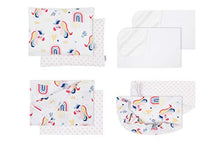 Carica l'immagine nel visualizzatore di Gallery, FlyIdeas Lenzuola Next2Me Set MAXI 8 pz 83x50cm | 50x83 cm, Rainbow Unicorns