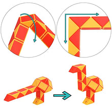 Carica l'immagine nel visualizzatore di Gallery, GOLDGE 24 Pack Mini Serpente Magico, 24 Blocchi Giocattolo Twist Cubo Puzzle Gadget Bambini Regalini Fine Festa Compleanno per Ragazzi