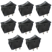 Carica l'immagine nel visualizzatore di Gallery, Taiss / 8Pcs AC 250V / 15A, 125V / 20A, Nero ON/off SPST 2 Pin 2 Posizione...