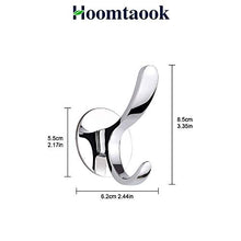 Carica l&#39;immagine nel visualizzatore di Gallery, Hoomtaook Appendi Accappatoio Gancio 2 Uncini Per Asciugamano,...