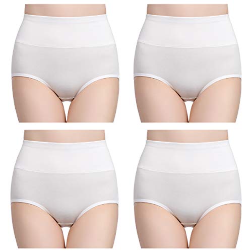wirarpa Mutande Donna Culotte Vita Alta Slip Cotone Mutantina 56-58, Bianca - Ilgrandebazar