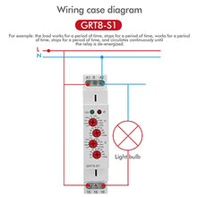 Carica l&#39;immagine nel visualizzatore di Gallery, Relè temporizzatore ciclo AC 230V GRT8-S1 Mini temporizzatore ciclo asimmetrico ON/OFF Relè tempo ciclo ripetuto
