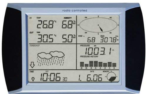 Velleman 406062 Stazione Meteo radiocontrollata WS1080, Touch Screen, grau